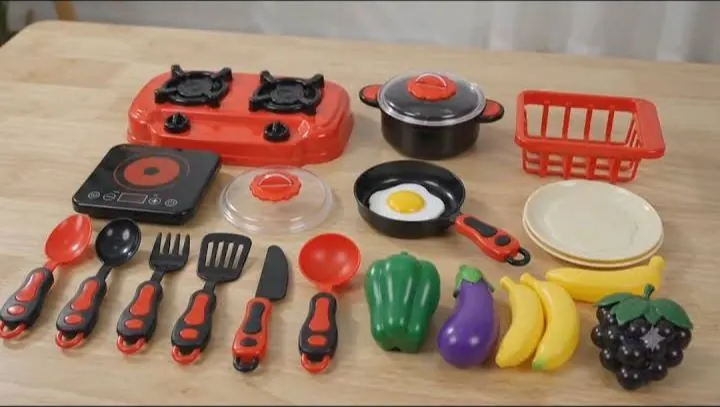Mini chef pretend play kitchen and cooking toy set
